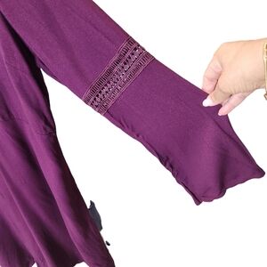 Burgundy long sleeve dress